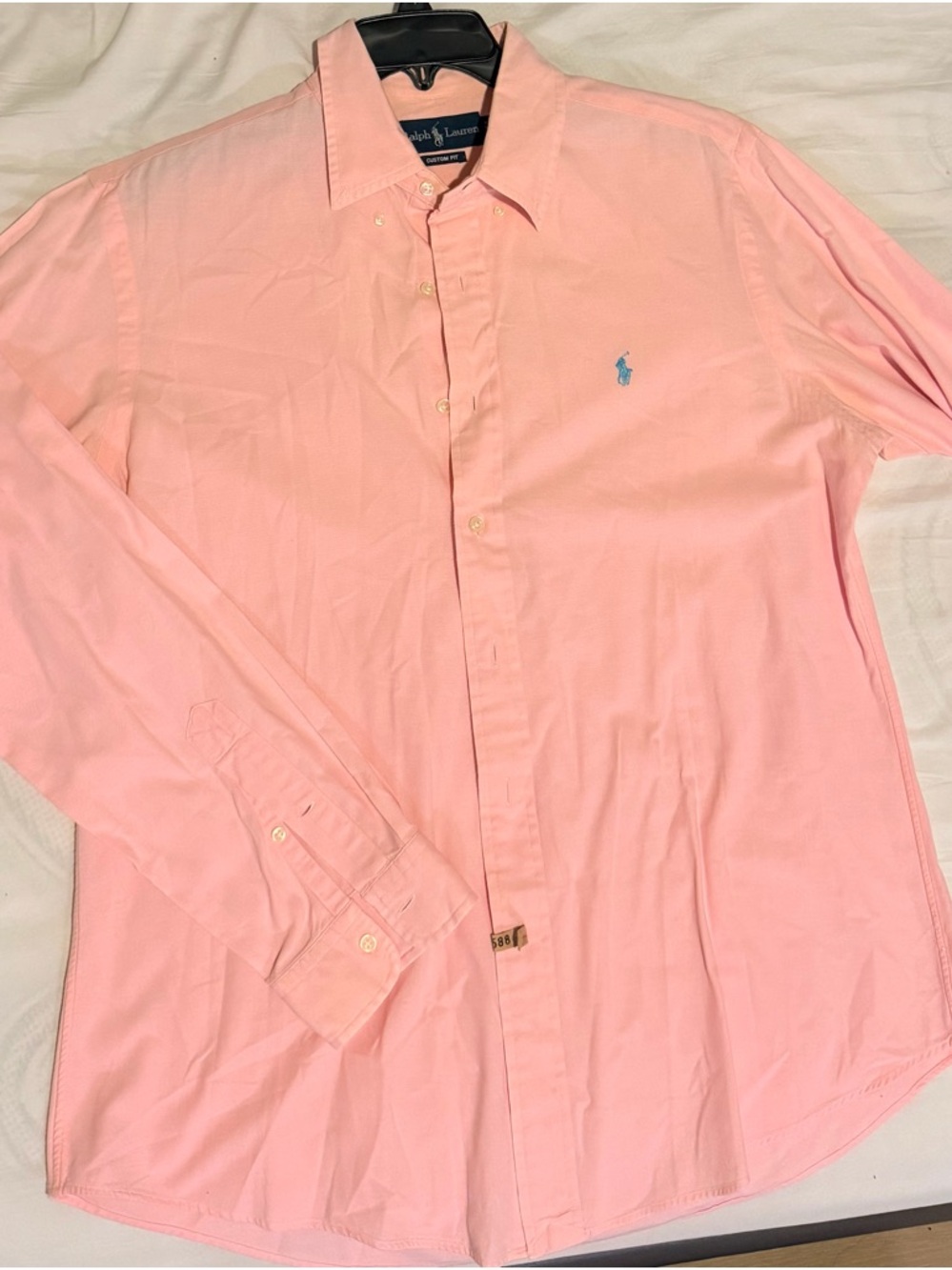 Ralph Lauren Light Pink Long-Sleeve Button-Down Shirt (Large)